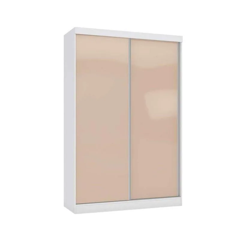 Guarda Roupa Solteiro 2 Portas De Correr E 2 Gavetas N571 Branco-macadamia - Kappesberg