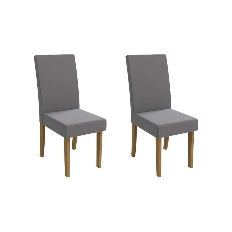 Cadeira Sala De Jantar 2cad131fr Kit 2 Un Freijo/veludo Titanio A050 - Kappesberg