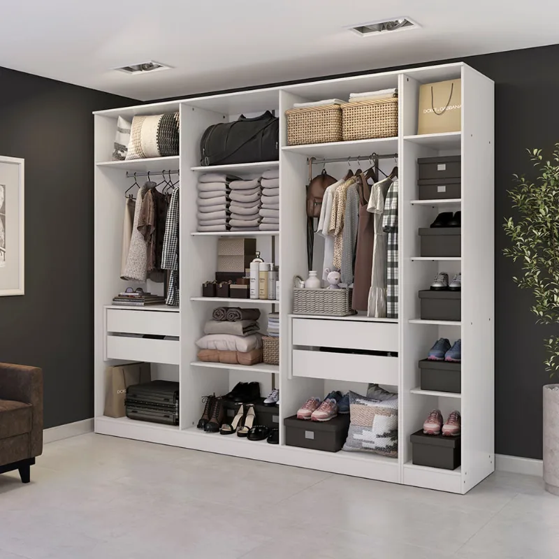 Conjunto Closet Kappesberg Adapt Branco 2 Peças 273cm
