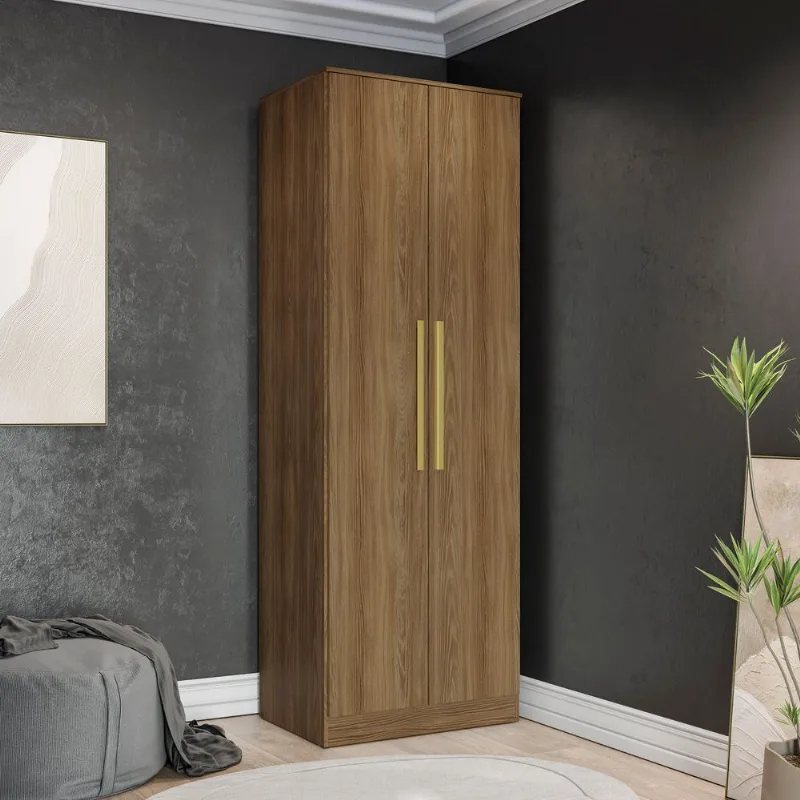 Guarda-Roupa 2 Portas 2 Cabideiros Kappesberg Adapt Nogueira 80cm