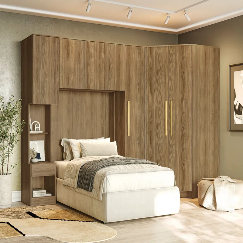 Quarto Modulado Kappesberg Adapt Nogueira 5 peças