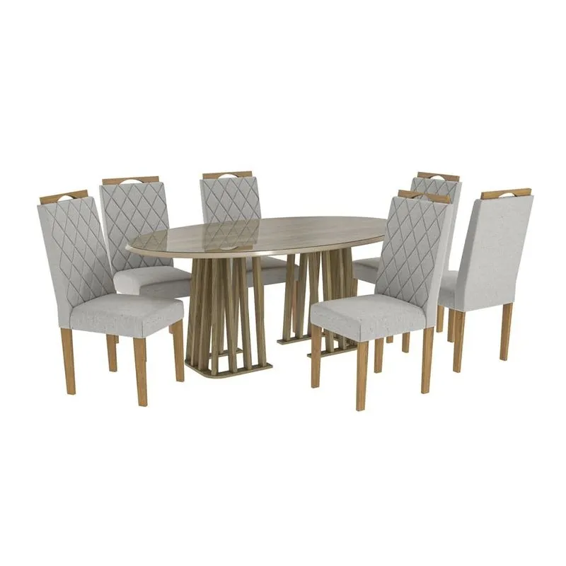 Sala de Jantar 7 Peças Kappesberg Nogueira CSJ1412EA-A040