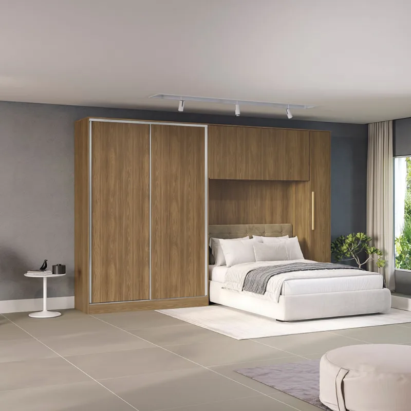 Quarto Modulado Kappesberg Adapt Nogueira 5 Peças 349cm