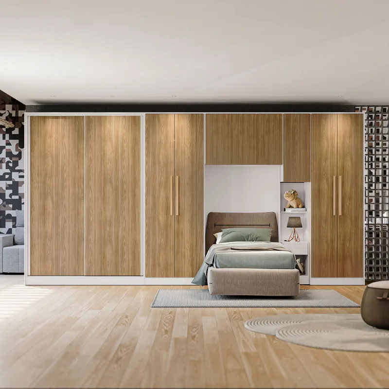Quarto Modulado Kappesberg Adapt Branco/Nogueira 6 Peças 450cm