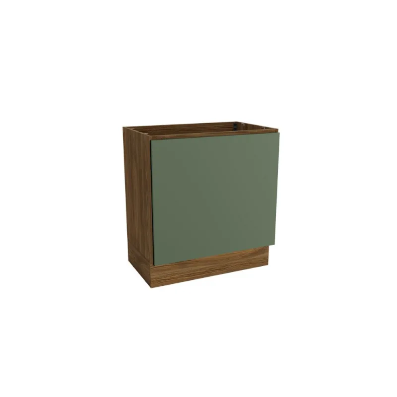 Balcão Para Forno de Embutir Celeste Kappesberg 100% MDF Nogueira/Verde 80cm