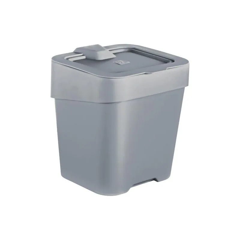 Lixeira Pia De Cozinha Slim Compacta 2,5 Lts C-tampa Cinza