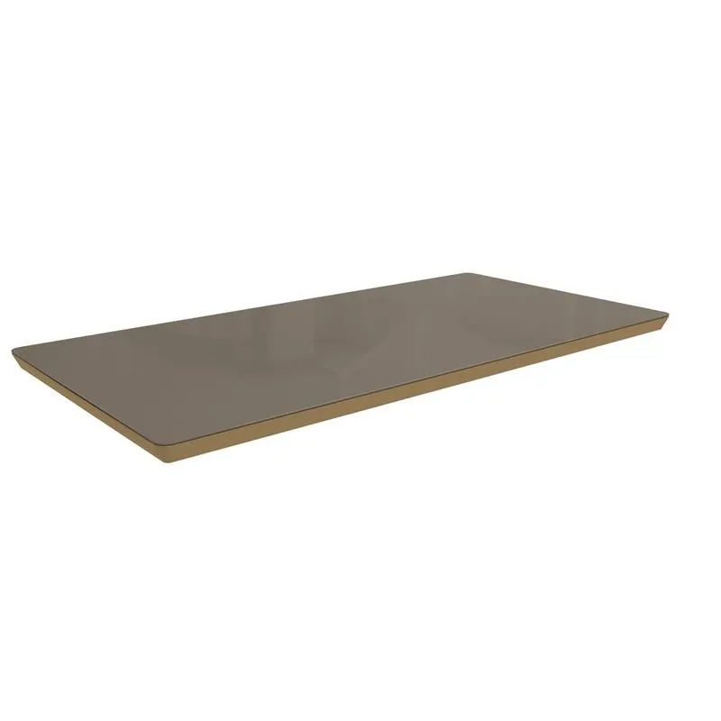 Tampo Mesa Sala de Jantar Vidro c/ Vidro TA67 Premium Retangular 200X100cm Freijo/Bronze - Kappesberg