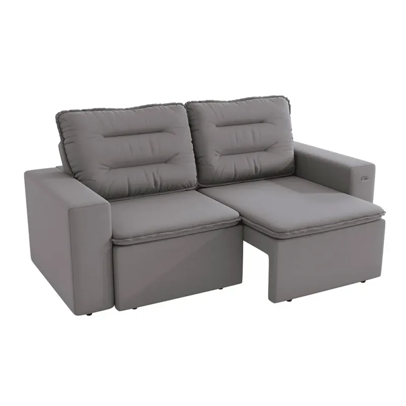 Estofado Classic Veludo Deluxe Titânio S204N-2-A050 - Kappesberg