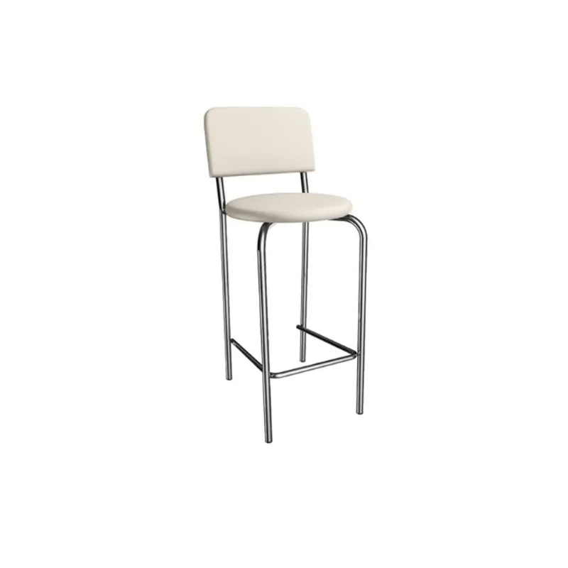 Banqueta Sala de Jantar Capri 1B715CR Aço 1 Un Cromado/ano Bege - Kappesberg