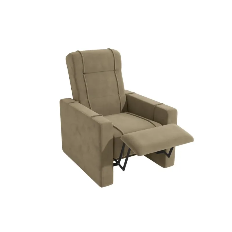 Poltrona Essence Tecido POL030N-A036 Veludo Deluxe Bege - Kappesberg