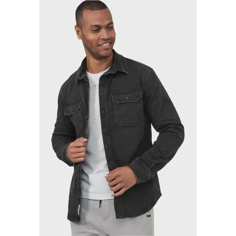 Camisa Jeans Hangar 33 Comfort Preto