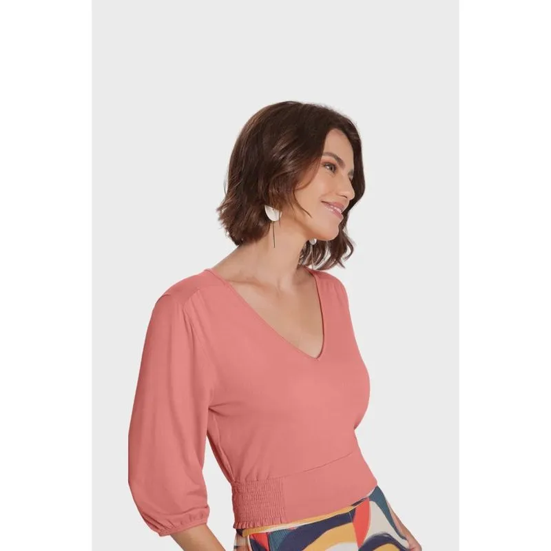 Blusa Lunender Malha Vicenza Rosa