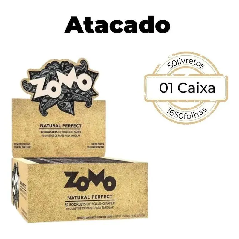 3x Caixa Seda Zomo Marron Brow Grande 50 Livretos