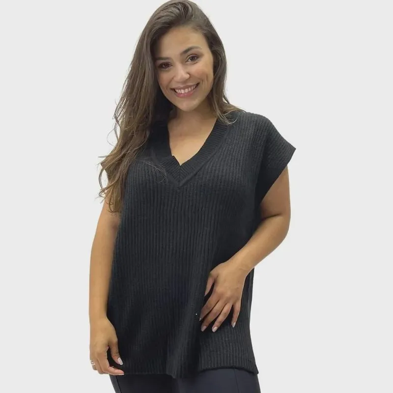 Colete Malwee em Tricot sem Capuz