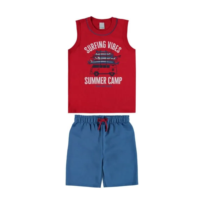 Conjunto Malwee Kids Infantil Menino Verão com Estampa Escrita Sortida 4/8 - 1000101397-VERMELHO ES-4