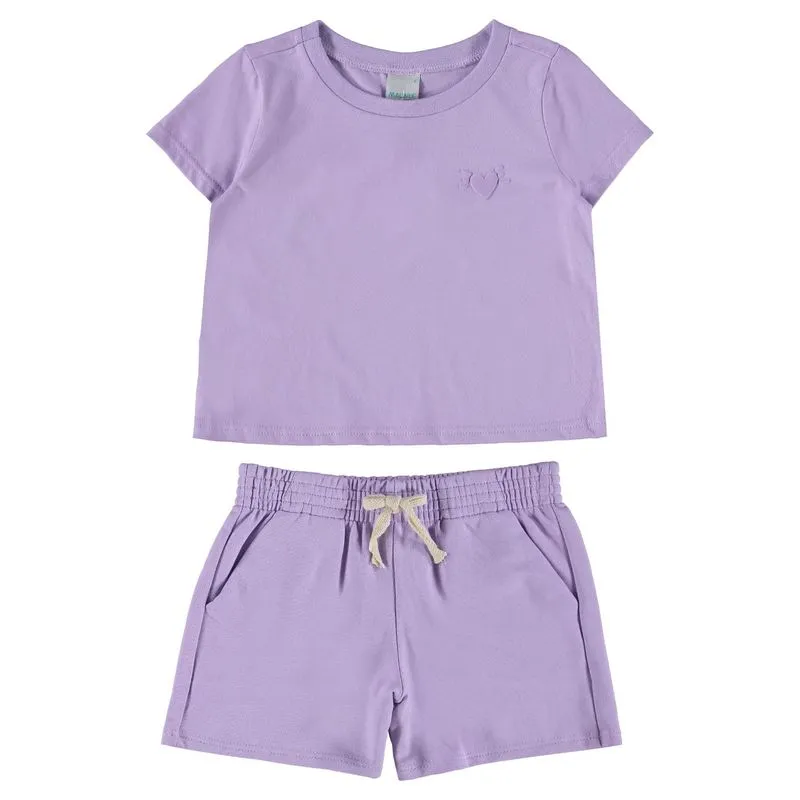 Conjunto Malwee kids juvenil Menina Verão 10/18 - 1000104834-ROXO-14