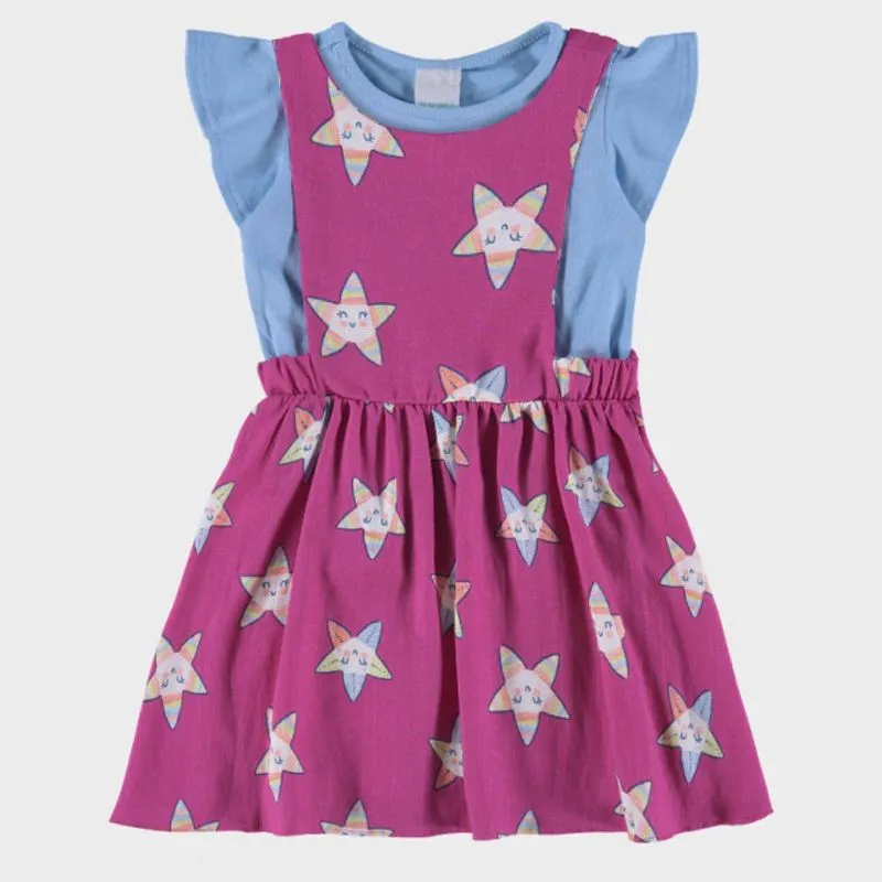 Jardineira e Blusa Infantil Meninas Malwee