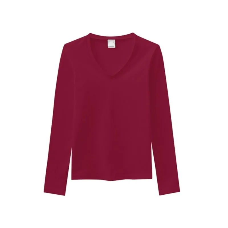 Blusa Feminina Manga Longa Decote V Malwee