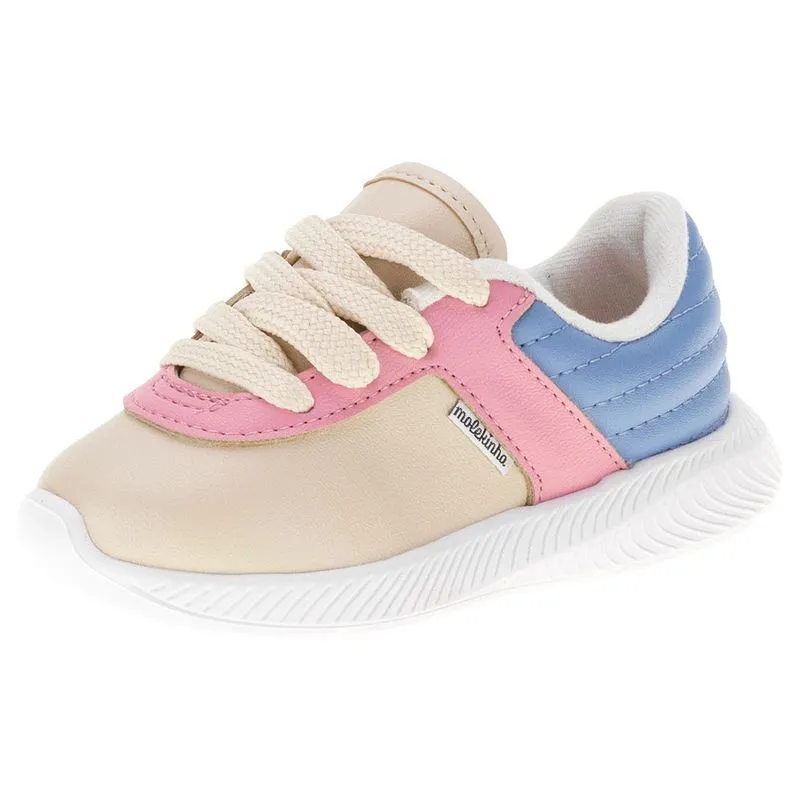 Tênis Infantil Molekinha - 2723102 BEGE/ROSA 22
