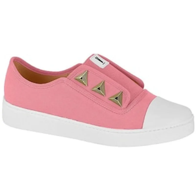 Tênis Feminino Slip On 1214-1031 Vizzano - Rosa/Branco Branco Tênis Feminino Slip On 1214-1031 Vizzano - Rosa/Branco Rosa 33