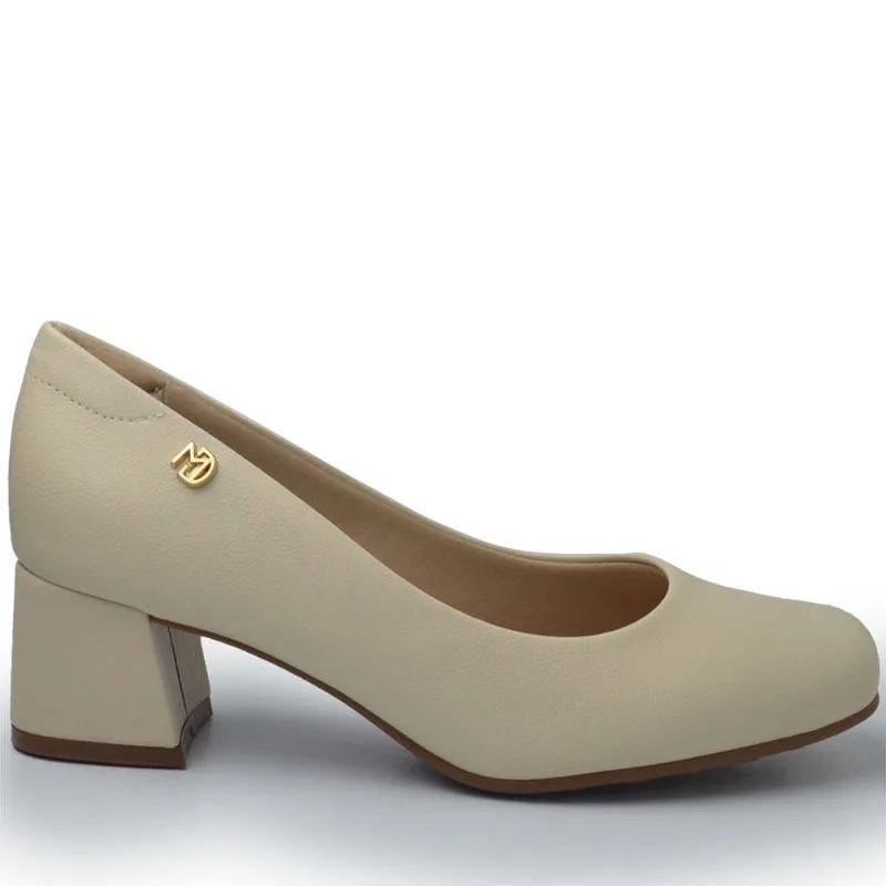 Sapato Modare Feminino 7373.100 21736 NP CREME 34
