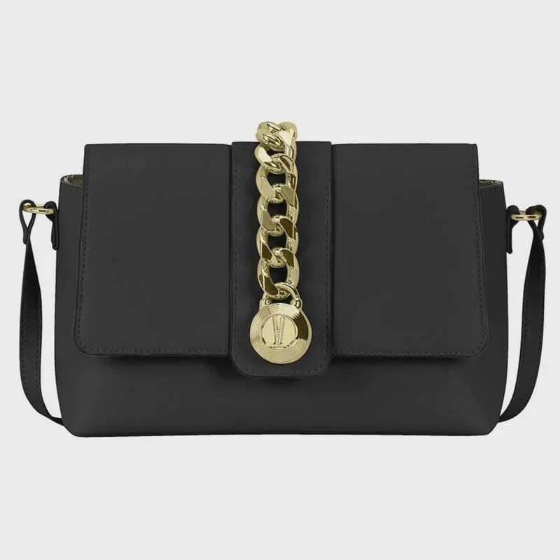 Bolsa Feminina Crossbody Corrente Preto Vizzano 10038.1