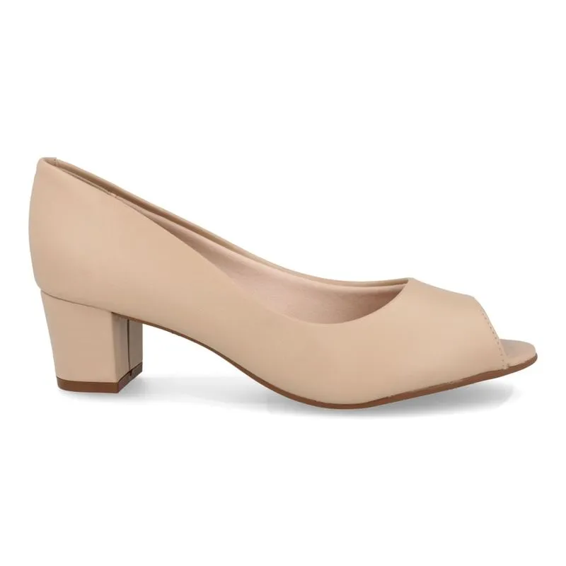 Peeptoe Beira Rio Feminino Bege 40