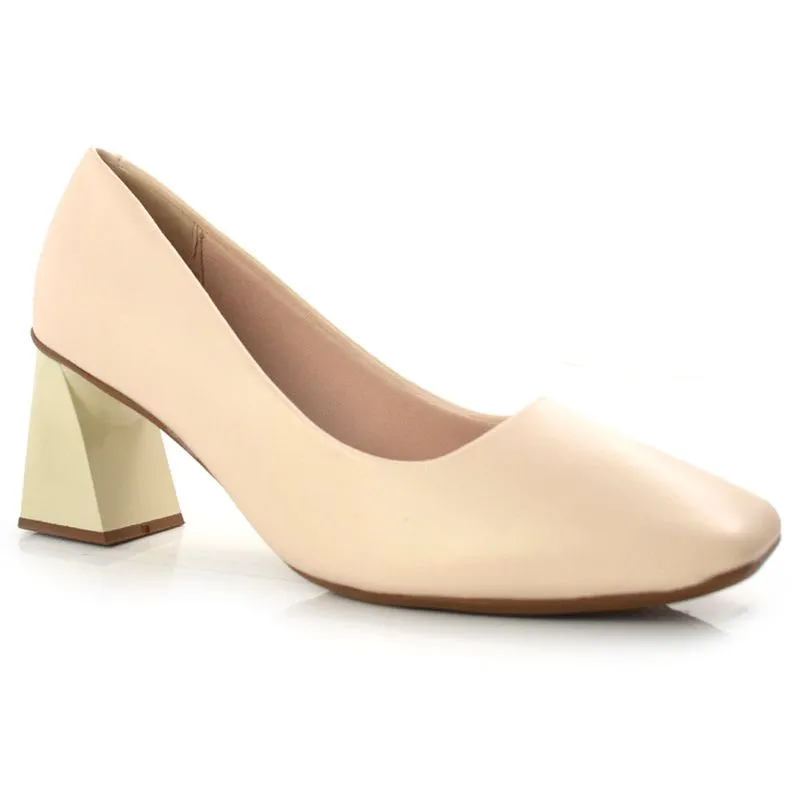 Scarpin de Salto Médio Beira Rio Creme 4285.200.9569 38