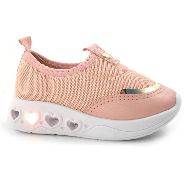 Tênis Baby Feminino Molekinha com Led Rosa 2720.105.23049 19