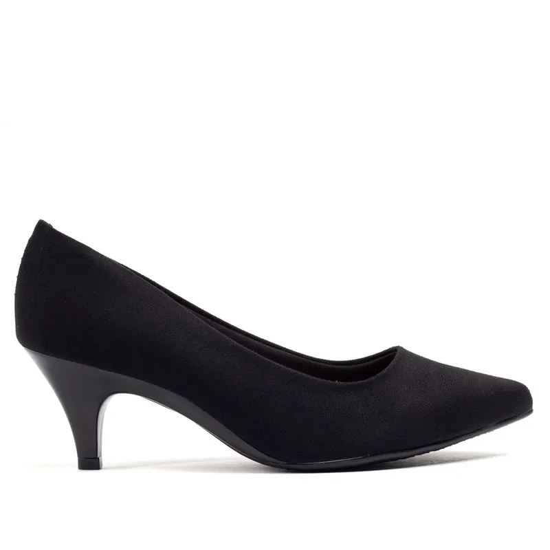 Sapato Scarpin Feminino Beira Rio Camurça Preto - 35