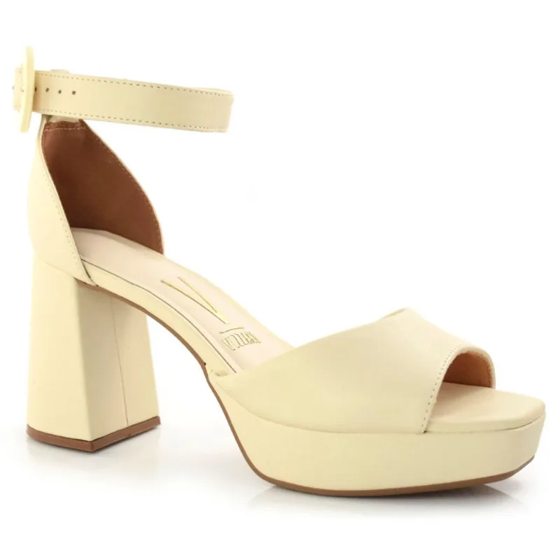 Sandália Feminina Plataforma Vizzano Creme 6472.103.7286 36