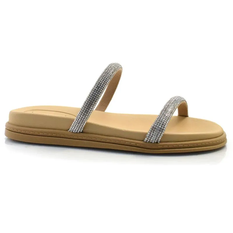 Tamanco Rasteira Feminino Beira Rio Creme 8488.105.7551 34