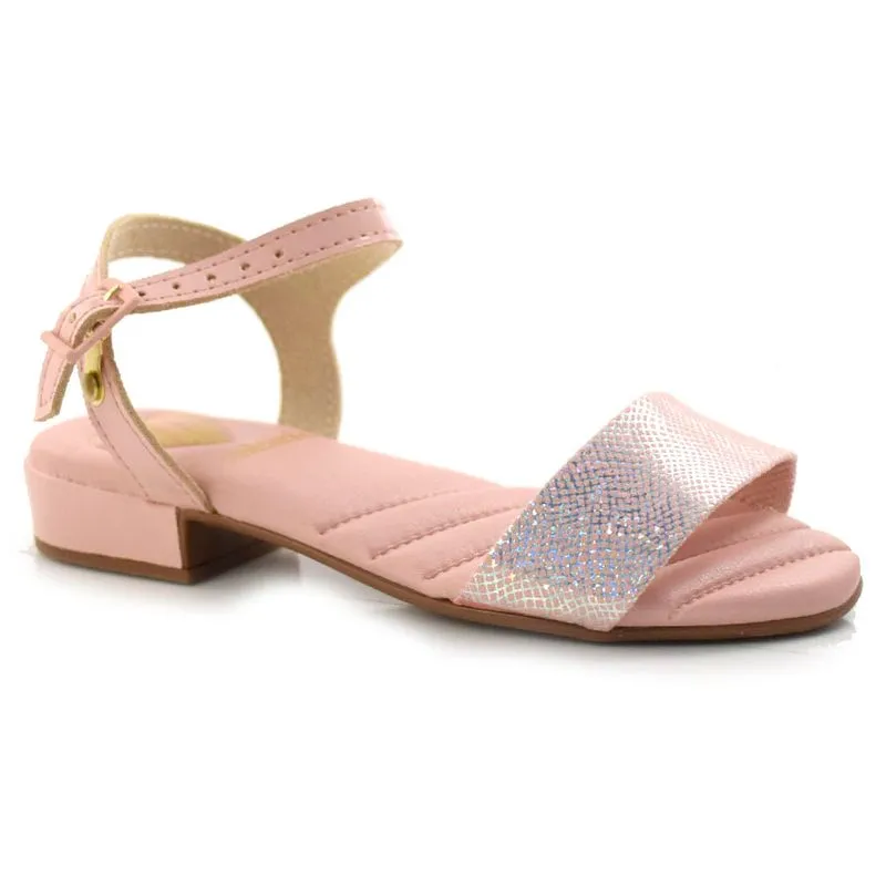Sandália Infantil com Salto Baixo Molekinha Rosa 2318.200.24718 26