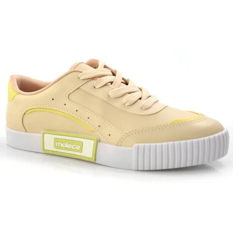 Tênis Feminino Casual Moleca Amarelo 5740.207.7800 34