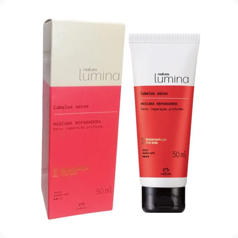 Mini Máscara Reparadora Para Cabelos Secos Lumina Natura 50ml