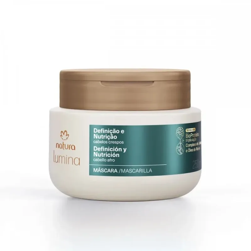 Máscara Reconstrutora para Cabelos Crespos Lumina 250 ml
