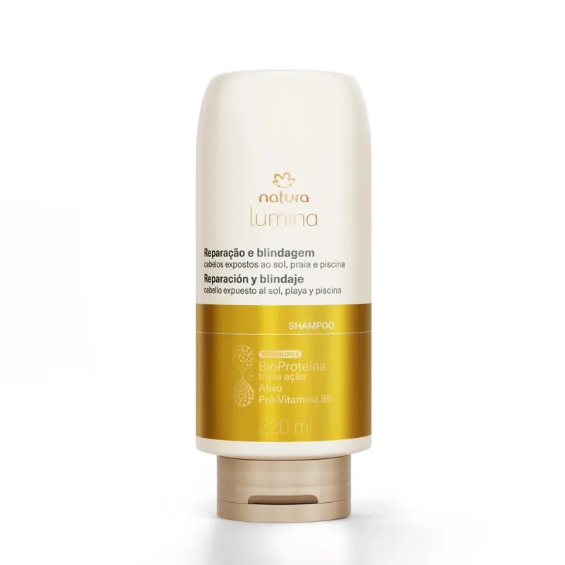Shampoo Revitalizante para Reparação e Blindagem Natura Lúmina Verão 220ml