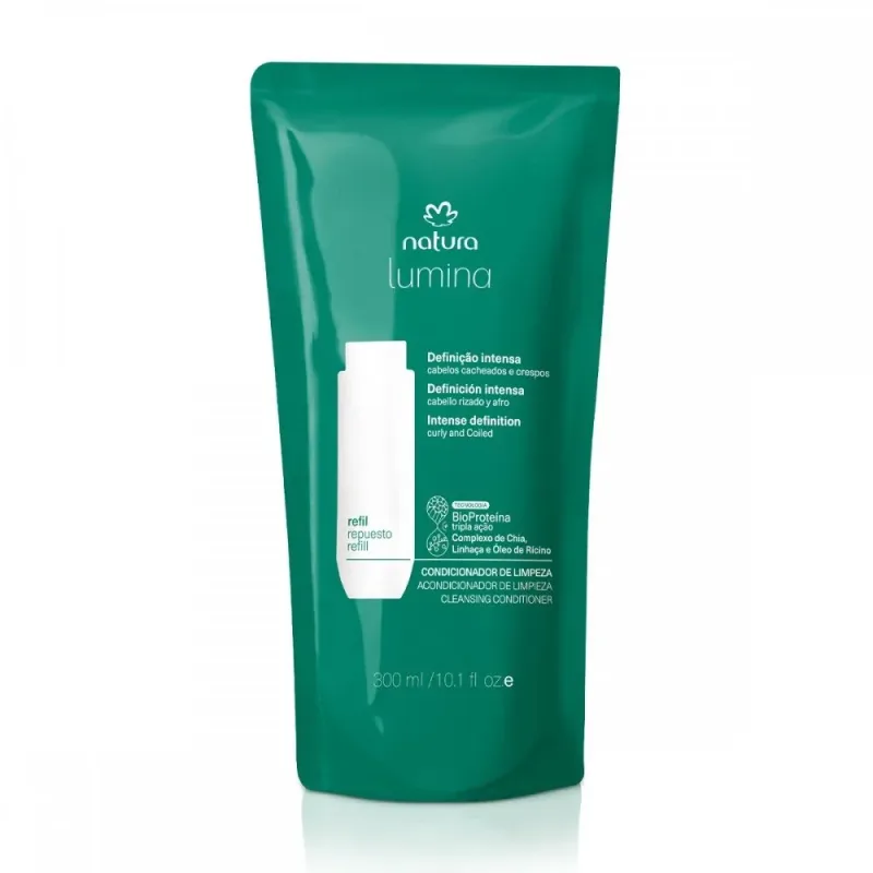 Refil Condicionador de Limpeza para Cabelos Cacheados e Crespos Lumina 300 ml EX