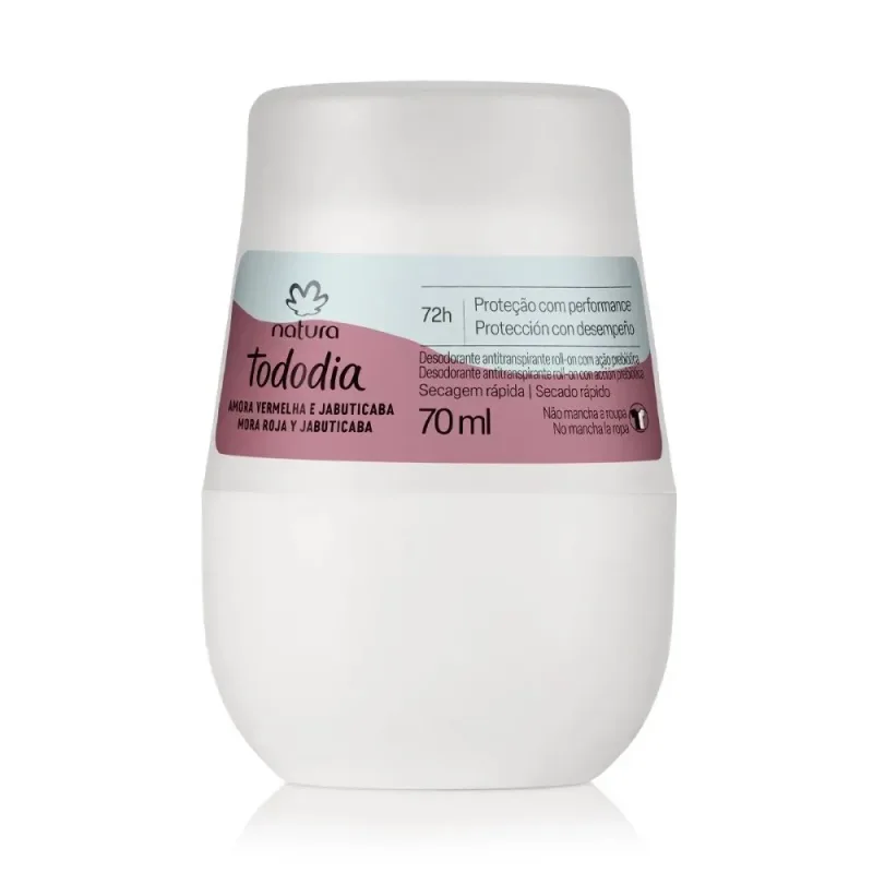 Desodorante Antitranspirante Roll-on Tododia Amora Vermelha e Jabuticaba 70 ml