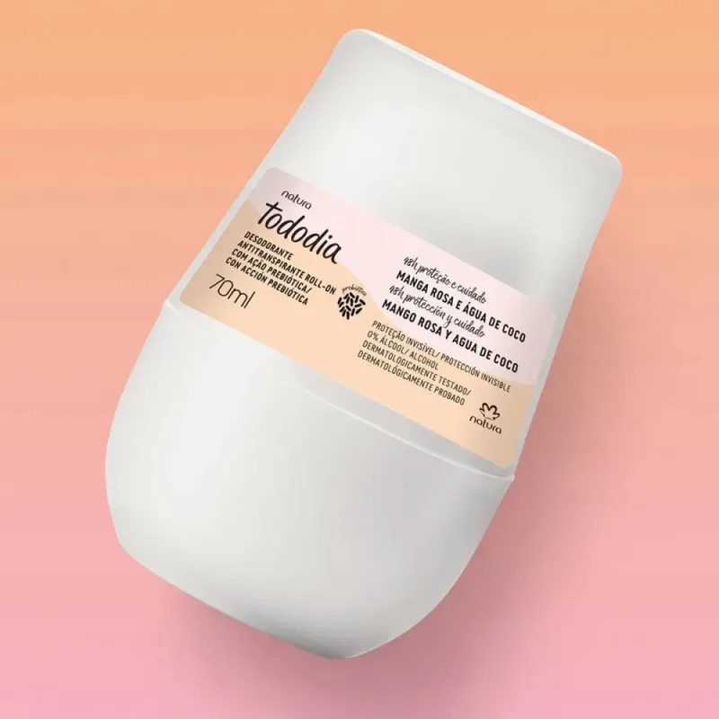Desodorante Antitranspirante Roll on Tododia Manga Rosa e Água de Coco 70 ml