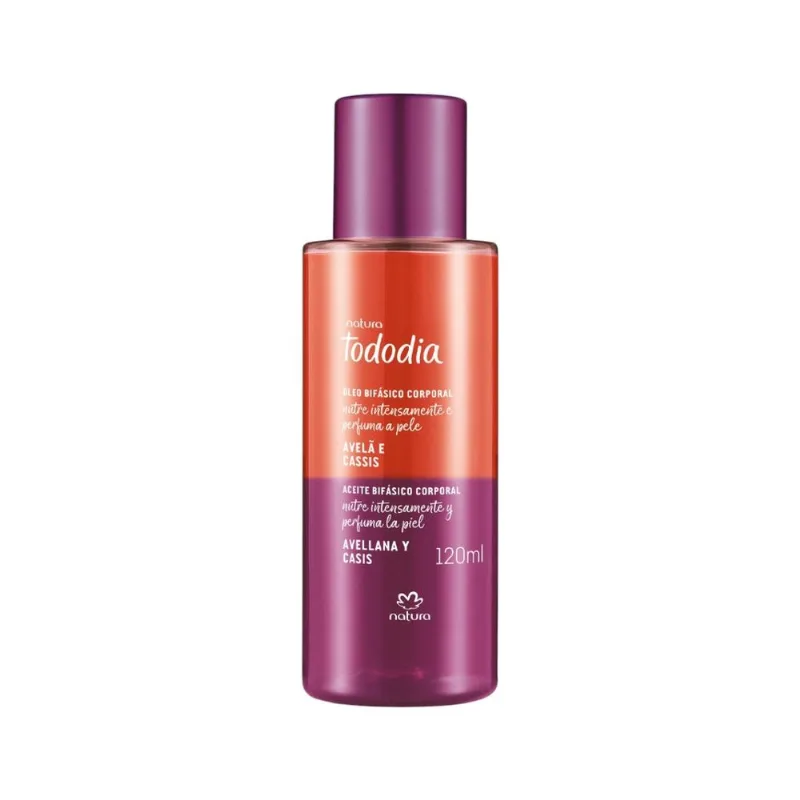 Óleo Bifásico Corporal Hidratante Tododia Avelã/cassis 120ml