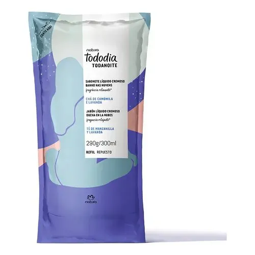 Refil Sabonete Liquido Cha de Camomila e Lavanda 300ml - Natura - Glow Cosméticos