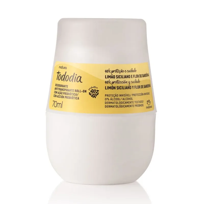 Desodorante Roll-On Tododia Limão Flor Gardenia Natura 70ml