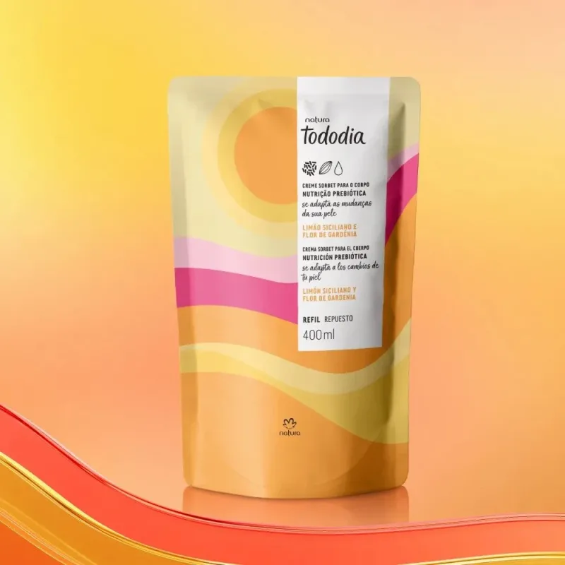Refil Creme Desodorante Nutritivo Tododia Limão Siciliano e Flor de Gardênia 400 ml