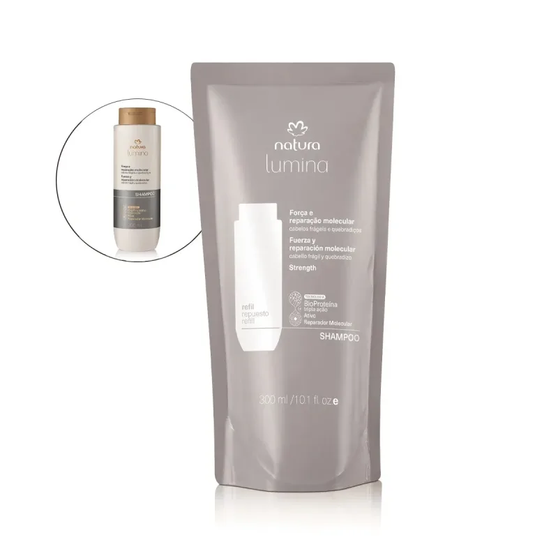 Shampoo Natura Lúmina REFIL - Força e Reparação Molecular 300ml