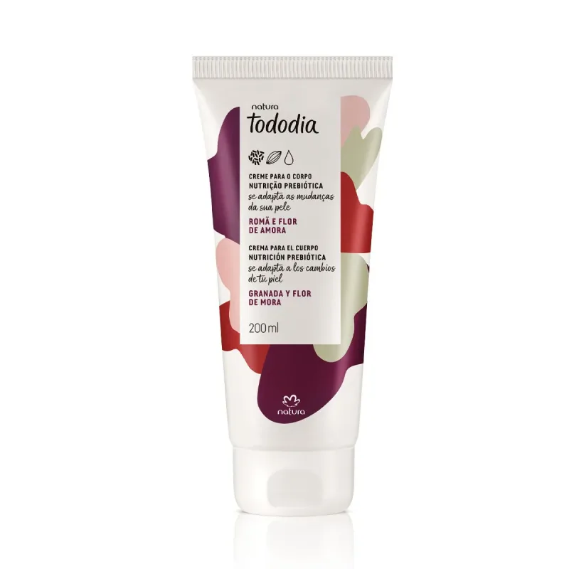 Creme Desodorante Nutritivo para o Corpo Tododia Romã e Flor de Amora - 200ml