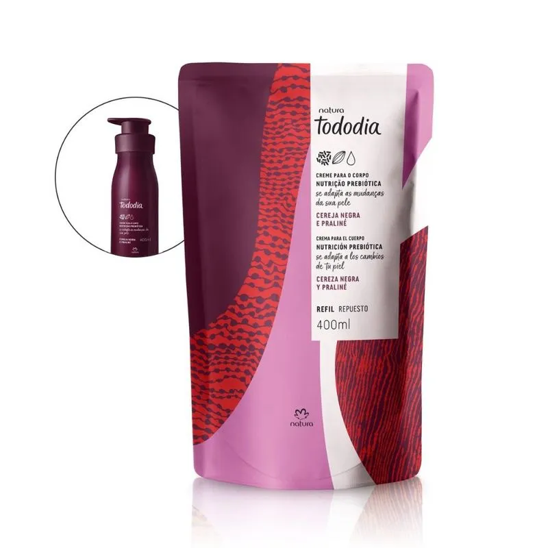 Refil Creme para o Corpo Tododia Cereja Negra Praliné 400ml