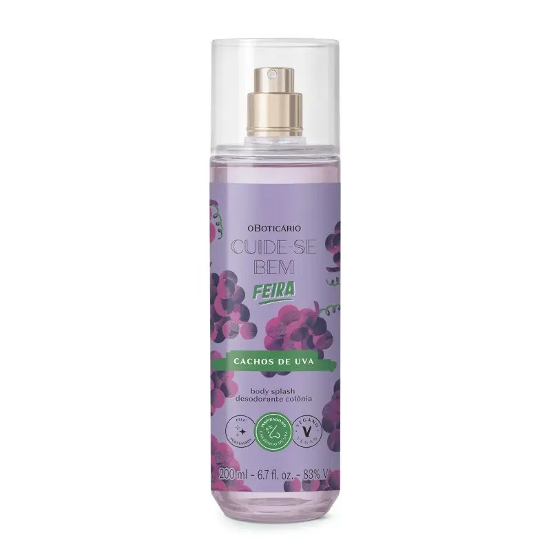 Body Splash Boticário Cuide-se Bem Feira - Cachos de Uva 200ml
