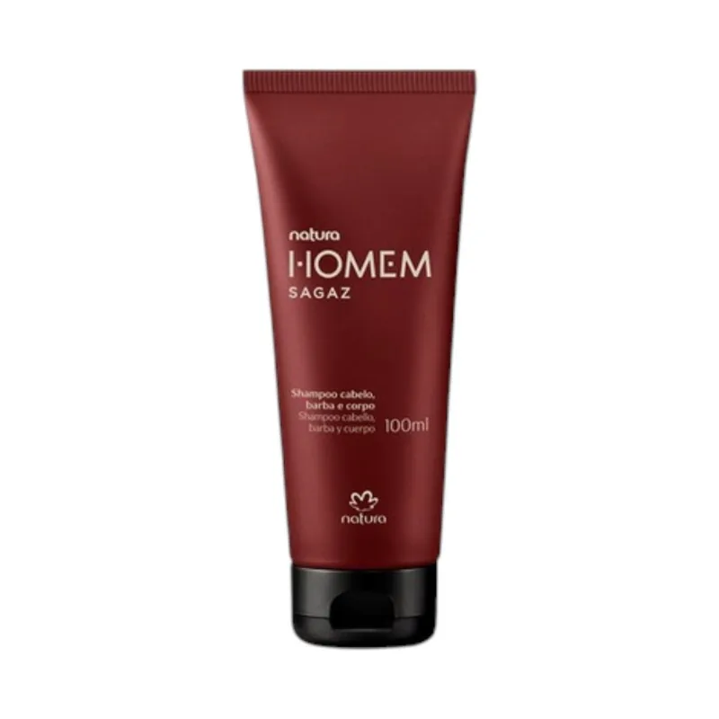 Shampoo Cabelo, Barba E Corpo Homem Sagaz Masculino 100ml