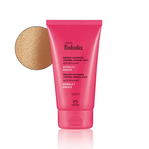 Hidratante Corporal Iluminador Bronzer Natura Tododia Acerola e Hibisco Acobreado 150ml
